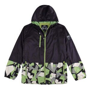 Men's Windbreaker Hooded Jacket for Hiking Trip Size L